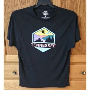 Home Free Tennessee State 1796 - Unisex Black Polyester/Cotton/Rayon T-Shirt EUC